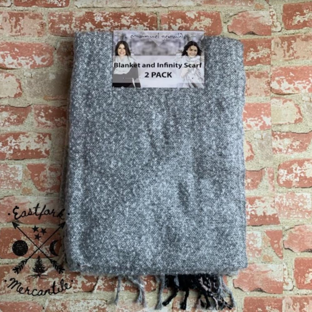 NWT Emanuel Geraldo Blanket & Infinity Scarf 2pk